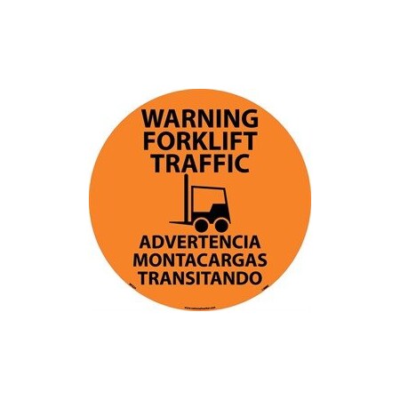 Nmc WALK ON FLOOR SIGN, 17 DIA, WFSM34 WFSM34